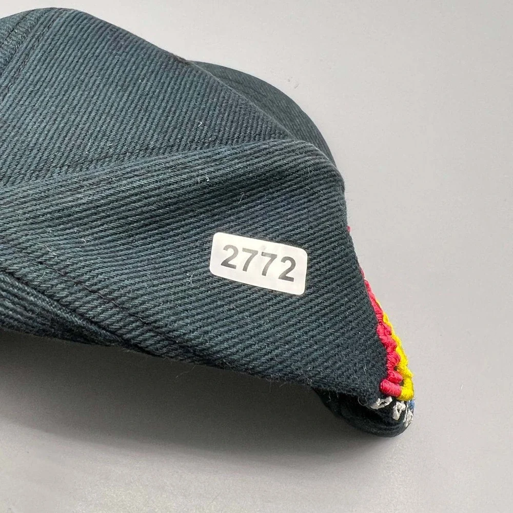 Air Jordan Nicknames Hat Men 7 1/8 Navy Embroidered‎ Jumpman Fitted Cap